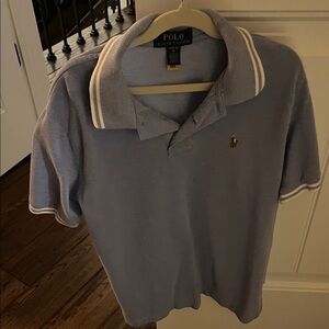 Polo by Ralph Lauren Light Blue Polo Shirt with White Trim